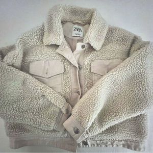 Zara Sherpa Denim Jacket!